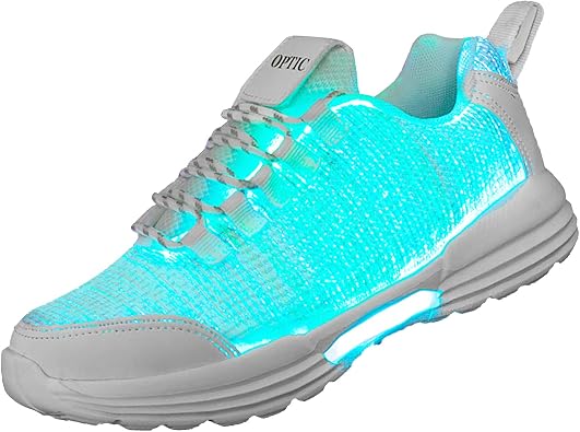 LED Fiber Optic Shoes Light Up Sneakers for Women Men Luminous Trainers Flashing Shoes for Festivals, Christmas, Halloween, New Year Party with USB Charging,