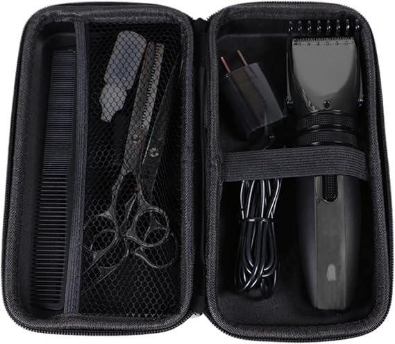 Clipper Case Organizer - Bar Versa Carrier, Hair Trimmer Storage Holder, Stylist Tool Chest | Electric Razor Travel Briefcase, Grooming Supplies Pouch, Hair Cutting Accessories Luggage for Men and