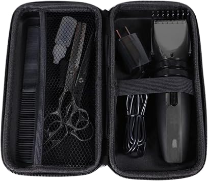 Clipper Case Organizer - Bar Versa Carrier, Hair Trimmer Storage Holder, Stylist Tool Chest | Electric Razor Travel Briefcase, Grooming Supplies Pouch, Hair Cutting Accessories Luggage for Men and
