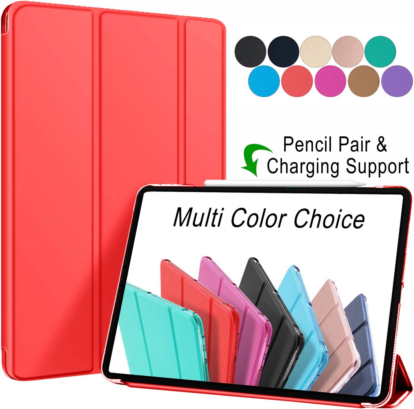 DuraSafe CasesFor iPad 9.7 inch Old Model 4 3 2 Gen PC Case A1458 MD513B/A A1416 MC705B/A MD328B/A MD333B/A MD336B/A A1395 MC769B/A MC954B/A MC979B/A A1459 MD514B/A MD511B/A MD515B/A - Red
