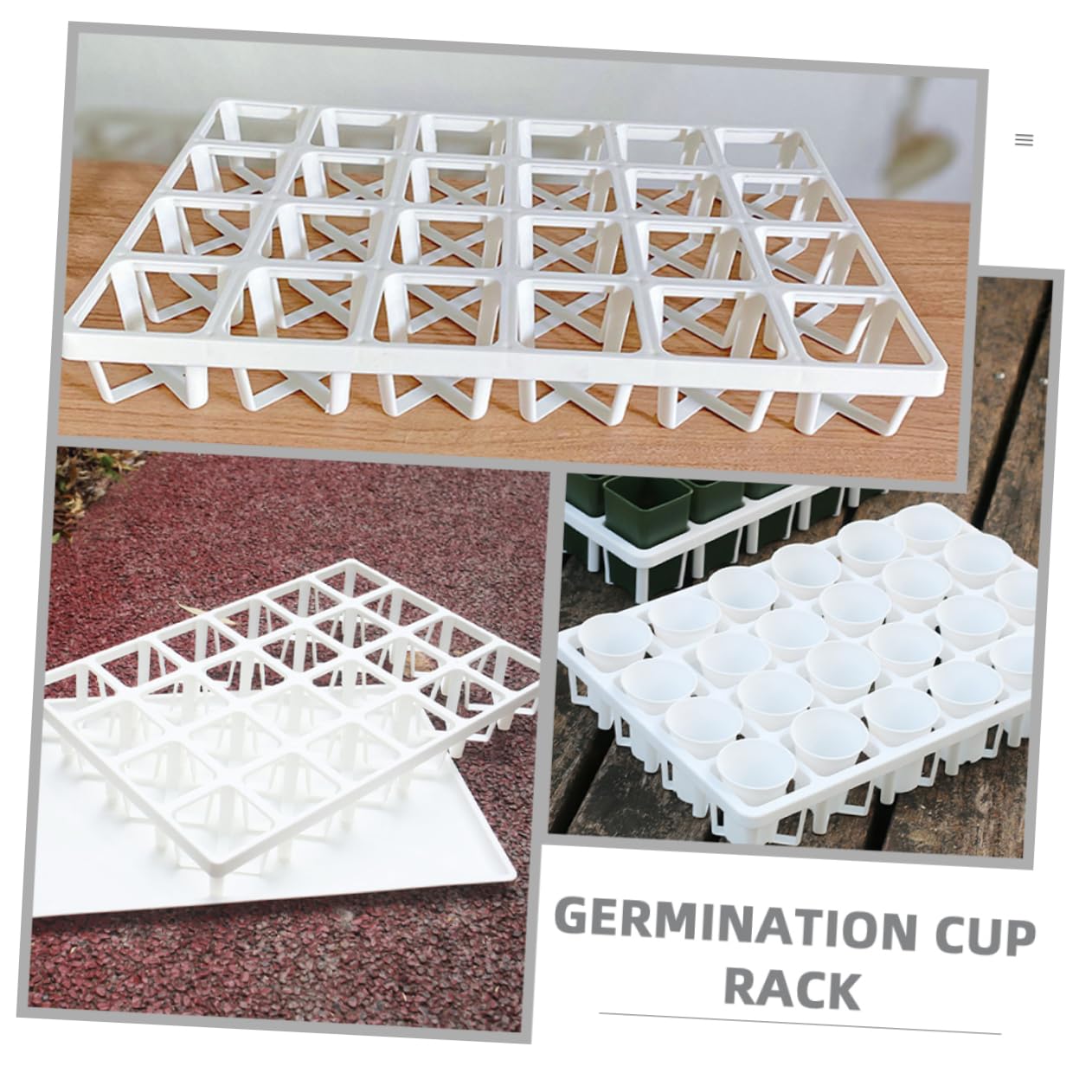 Toyvian 6 Pièces Support de Germination de Plantes Lot de Pots de Semis pour Propagation Culture Intérieur Extérieur