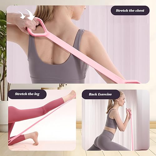 Miniatura 6 de Resistance Bands, Figure 8 Fitness Resistance Bands with Handles, arm Bands for Workout Rosado