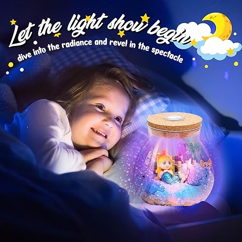 Miniatura 4 de Arts&Crafts - Kit de terrario de sirena con luz para niños, gran regalo de Navidad y cumpleaños STEM para niñas y niños a partir de 8 años, haz tu
