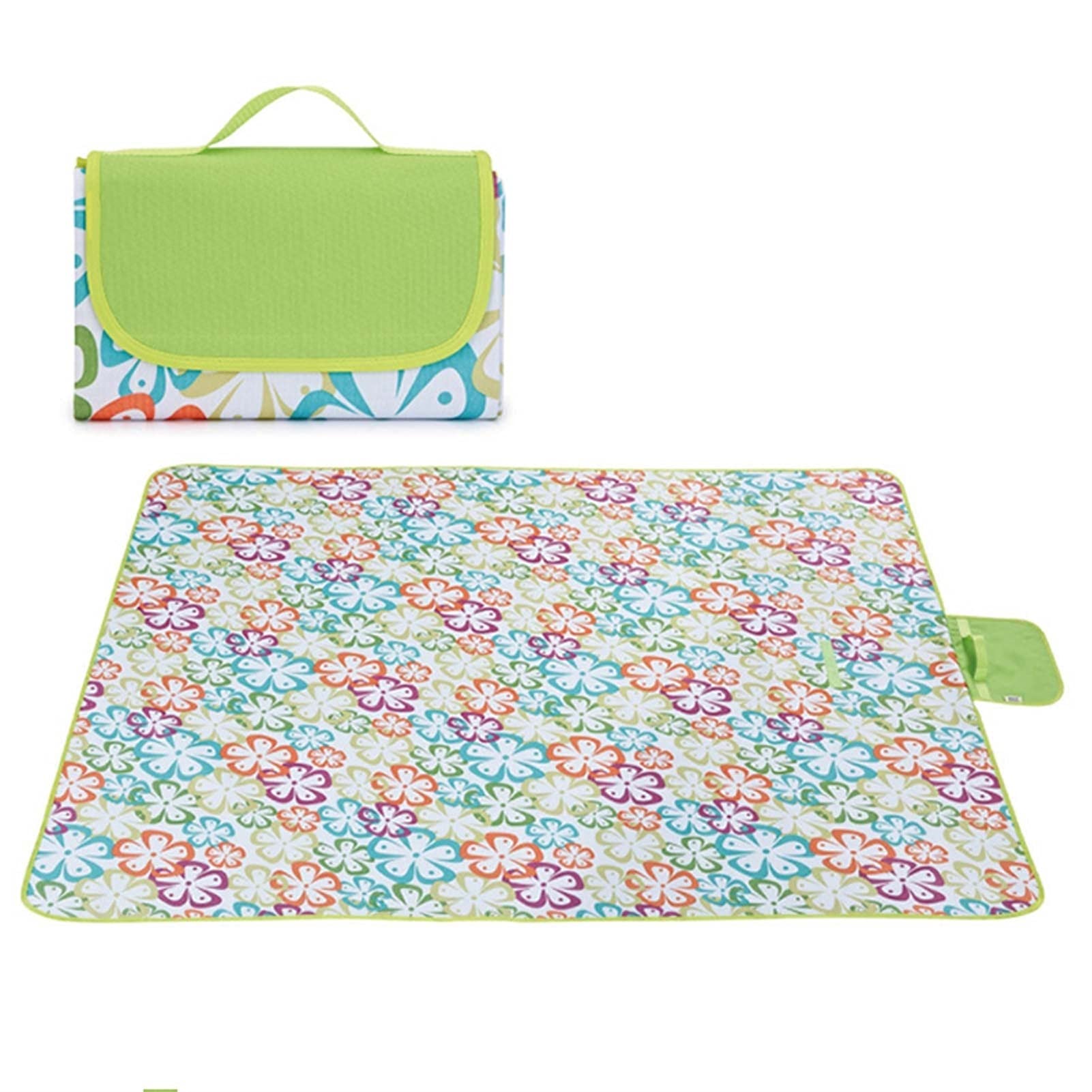 Couverture Pique Niques Imperméable, 200 x 200 cm Portable Tapis Pique Niques, Nappe Picnic Natte de Plage pour Jardin Camping Extérieur (Color : Color Flowers)
