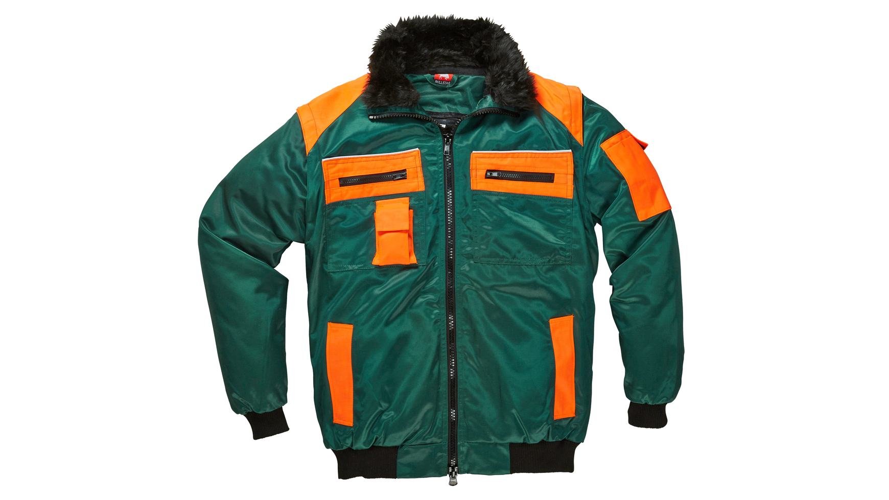 Pilotenjacke S, grün, orange