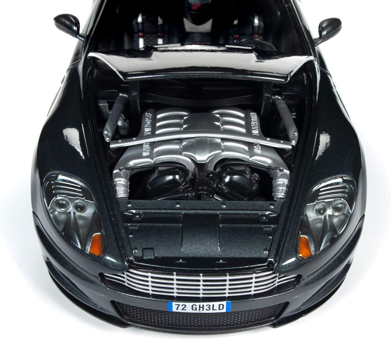 Aston Martin DBS Quantum Silver/Dark Gray Metallic (James Bond 007) "Quantum of Solace (2008) Movie 1/18 Diecast Model Car by Auto World