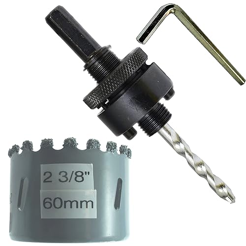 Vista 87 de Mandrin SDS Plus para sierras de agujero de hasta 1 1/4" hasta 8" con broca piloto TCT para taladrar agujeros en concreto, ladrillo y mampostería.