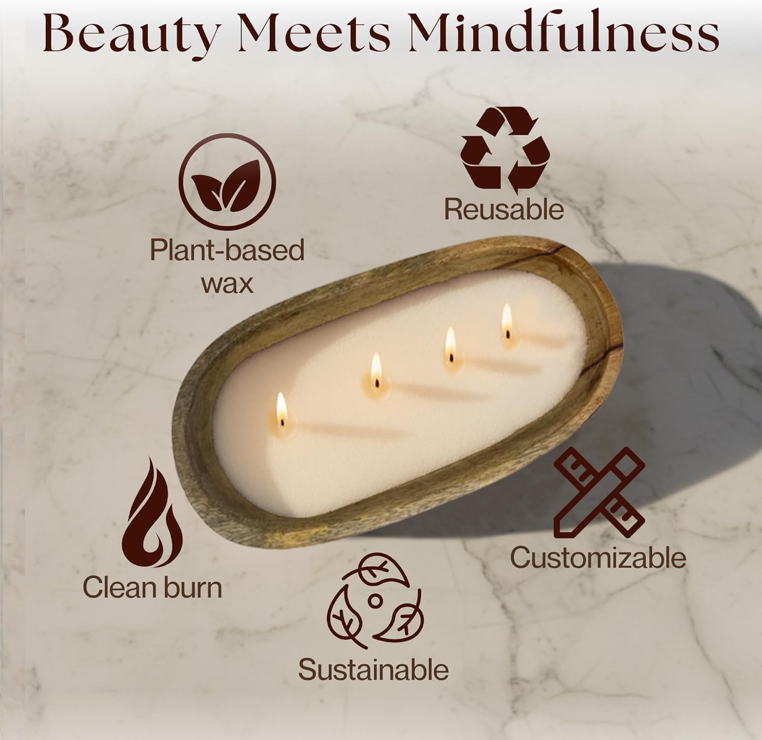 LILY LADUE Sand Candle Kit - 1Lb/16Oz Pearled Candles Sand and Wicks (24) with Wood Holder, Unscented Aroma Beads, Reusable Pearled Candle Wax for DIY Home Kit, Powder Beads Refill Available