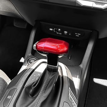YOUTOOCAR ABS Gear Shift Knob Cover, Auto Gear Selector Protector Compatible with Kia Sorento 2024-2025, Carnival 2025, K4 2025, K5 2025, Sportage 2026 Red
