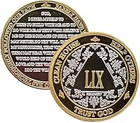 Vista 28 de Silver & Gold - Medallón de Alcohólicos Anónimos de 1 a 60 años (10 años (X)) Cápsula AA incluida