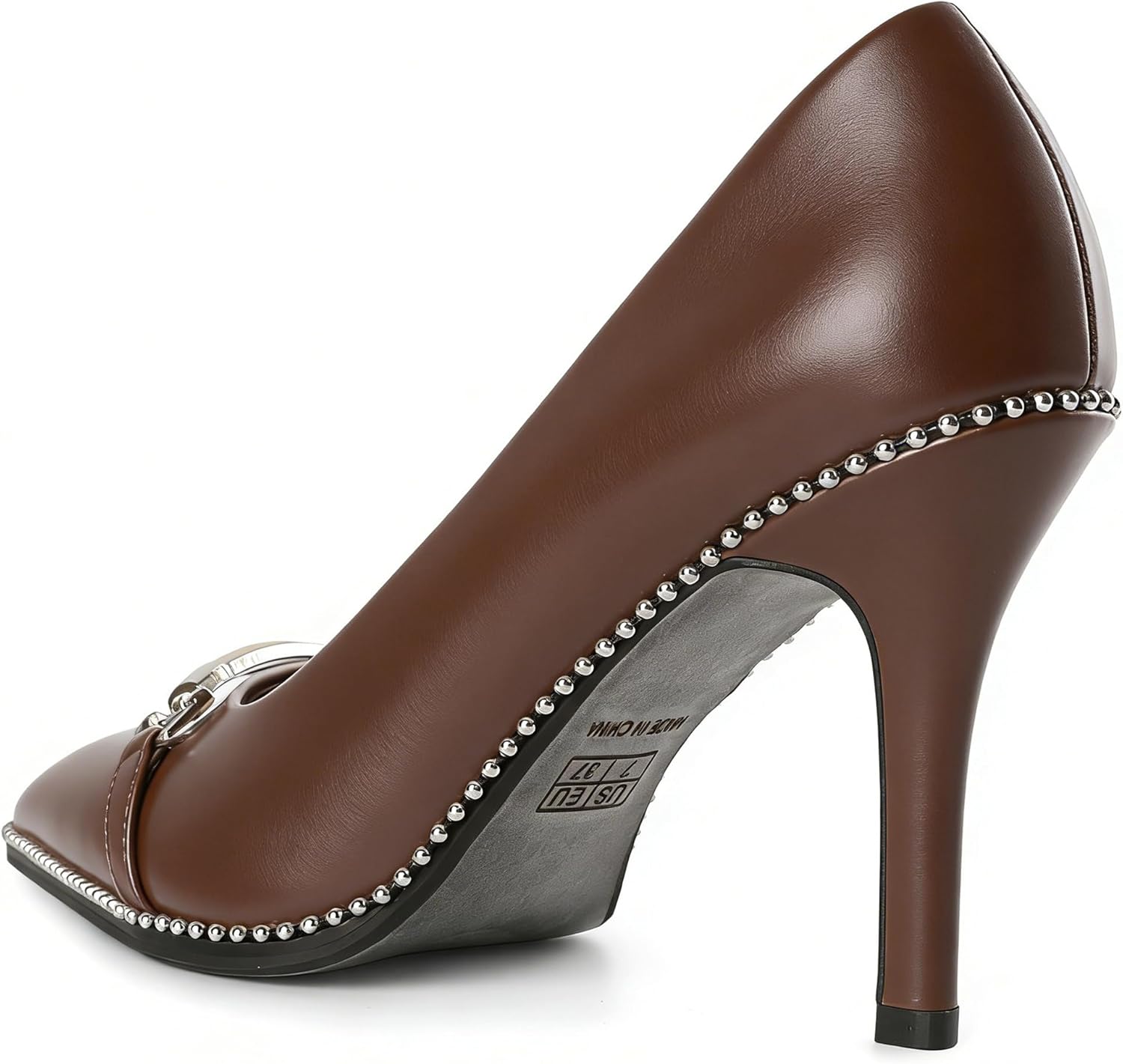 Women's High Heel Pumps Stiletto Heel Pumps for Women Pointed Toe Heels Elegant Classic 3.5 Inch Beaded Pumps - Image 7