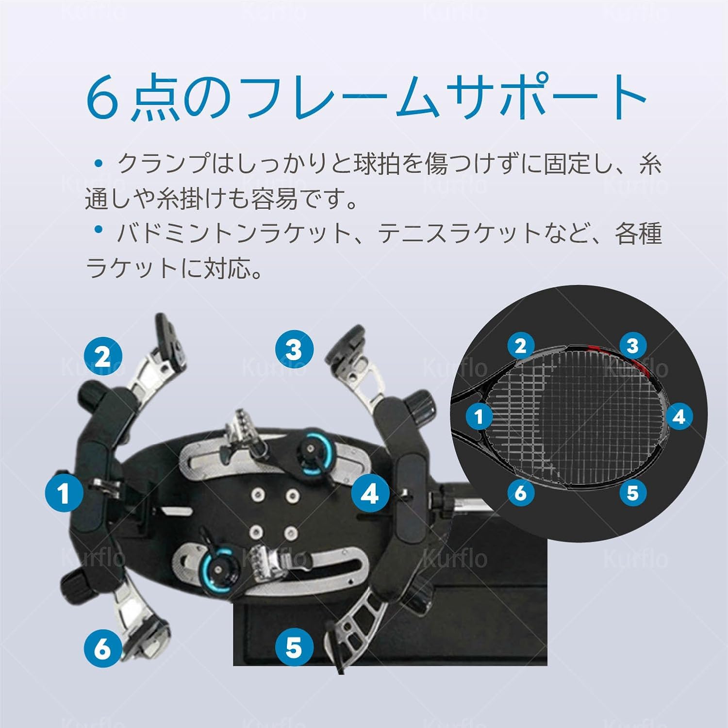 Kurflo 電動式ストリングマシン バドミントンストリングマシン プロ