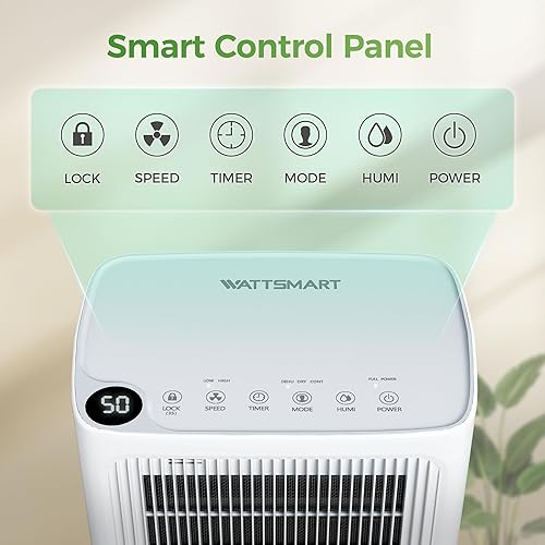 Miniatura 3 de Deshumidificador para el hogar de 2,500 pies cuadrados con manguera de drenaje, tanque de agua de 55 onzas, temporizador de 24 horas, compresor de