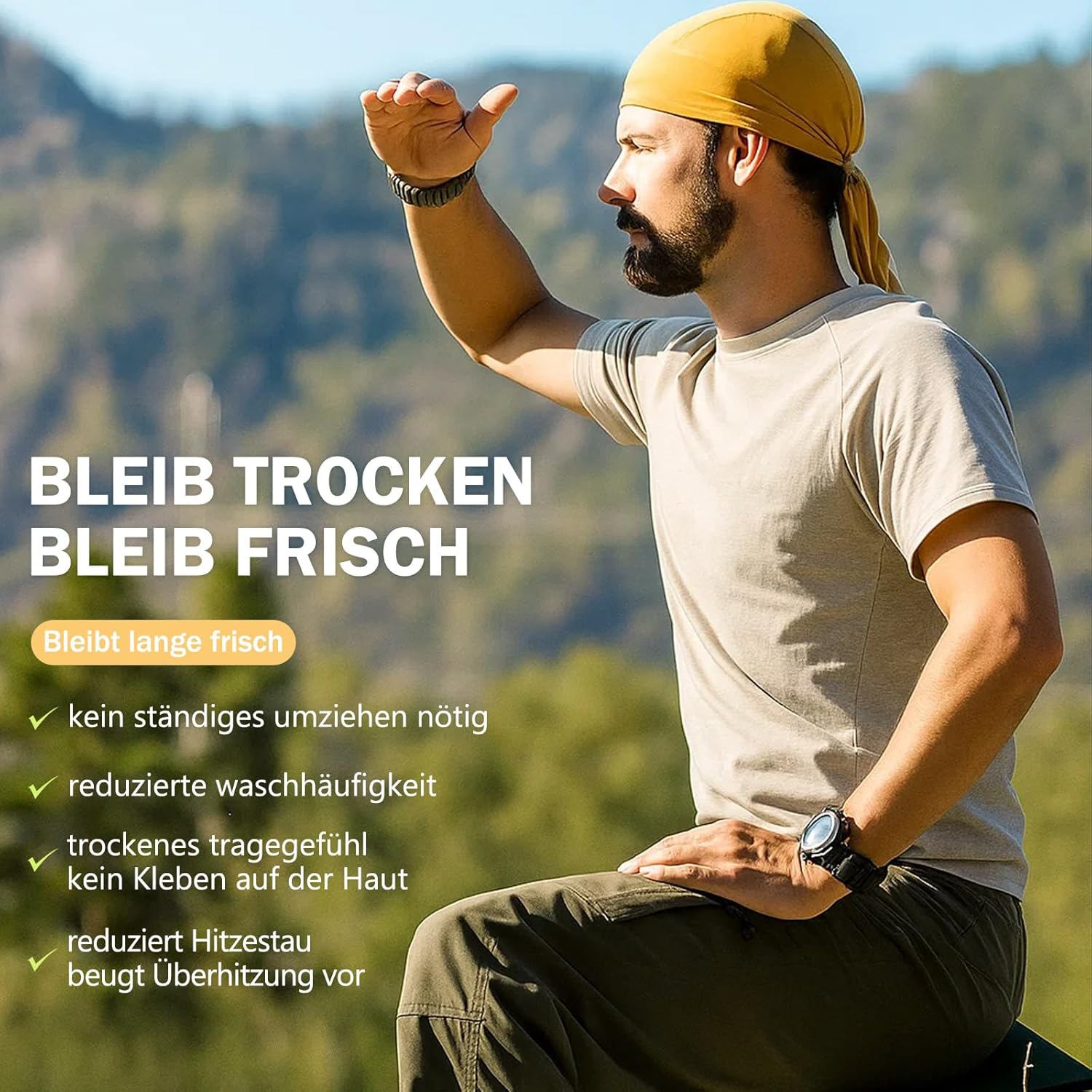 Merino Protect 100% Merino Wool T Shirts for Men Odor Resistance Base Layer Hiking Travel T-Shirt Soft Undershirt - Image 6