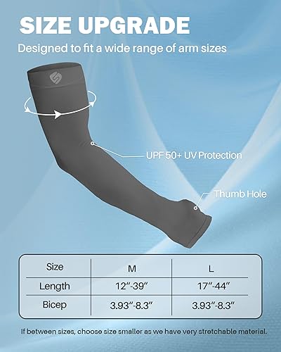 Miniatura 10 de SHINYMOD Mangas de protección UV para enfriar o calentar brazos para hombres y mujeres