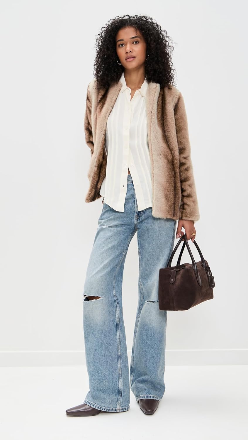 Line & Dot Women's The City Faux Fur Jacket - Image 3