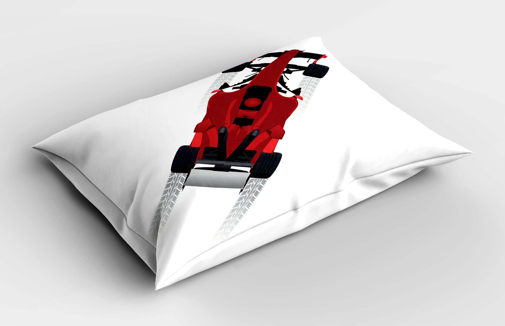 Ambesonne Cars Pillow Sham, Formula Car on Speedway Championship Fast Performance Rally Strong Vehicle, Decorative Standard King Size Printed Pillowcase, 36