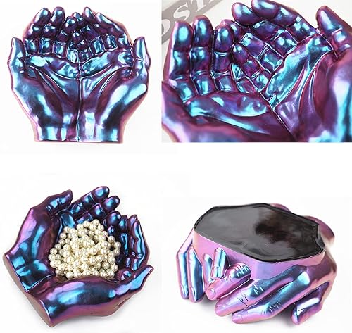 Miniatura 3 de Actvty Molde de mano para resina, bandeja de silicona con forma de mano para fundición epoxi, plato de almacenamiento de joyas de bricolaje,