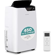 GOFLAME 8000 BTU Portable Air Conditioner - Freestanding AC Unit With Remote, Dehumidifier, Fan & Sleep Mode