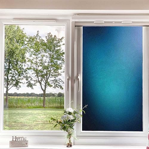 Miniatura 4 de Película de privacidad para ventana, color azul marino, abstracto, vibrante, sombreado, digital sobre fondo liso, impresión bohemia, privacidad