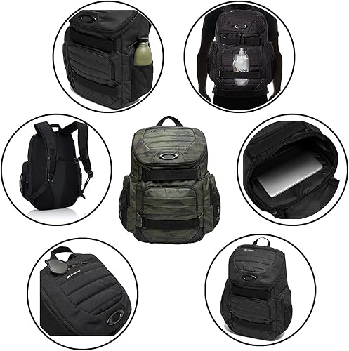 Miniatura 5 de Oakley Mochila grande Enduro 3.0 para hombre de 30 L para senderismo, mochilero, campamento + paquete con botella de agua de diseñador iWear, verde