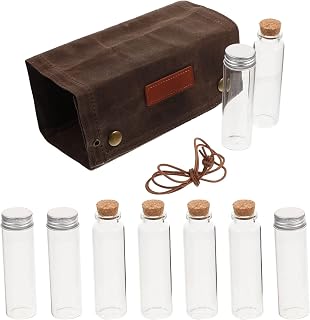 Yardwe Travel Spice Holder Bag Compact Outdoor Spice Containers Lids for Camping Barbecue Picnic Reusable