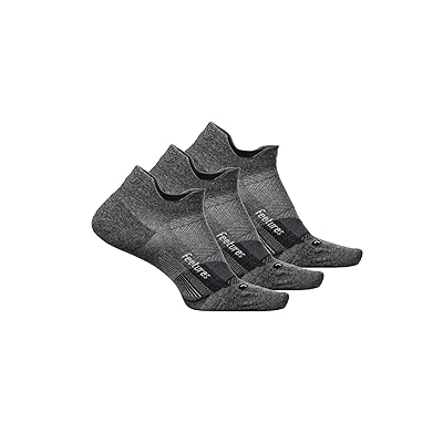 Feetures Elite Ultra Light No Show Tab 3 Pair Pack No Show Socks Shoes Gray