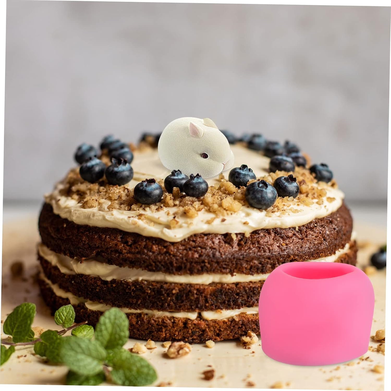 Ciieeo 3pcs Bunny Silicone Molds for Cake Decorating Food-grade Flexible Baking Molds for Chocolate Candy and Mousse for Easter Treats and Diy Crafts