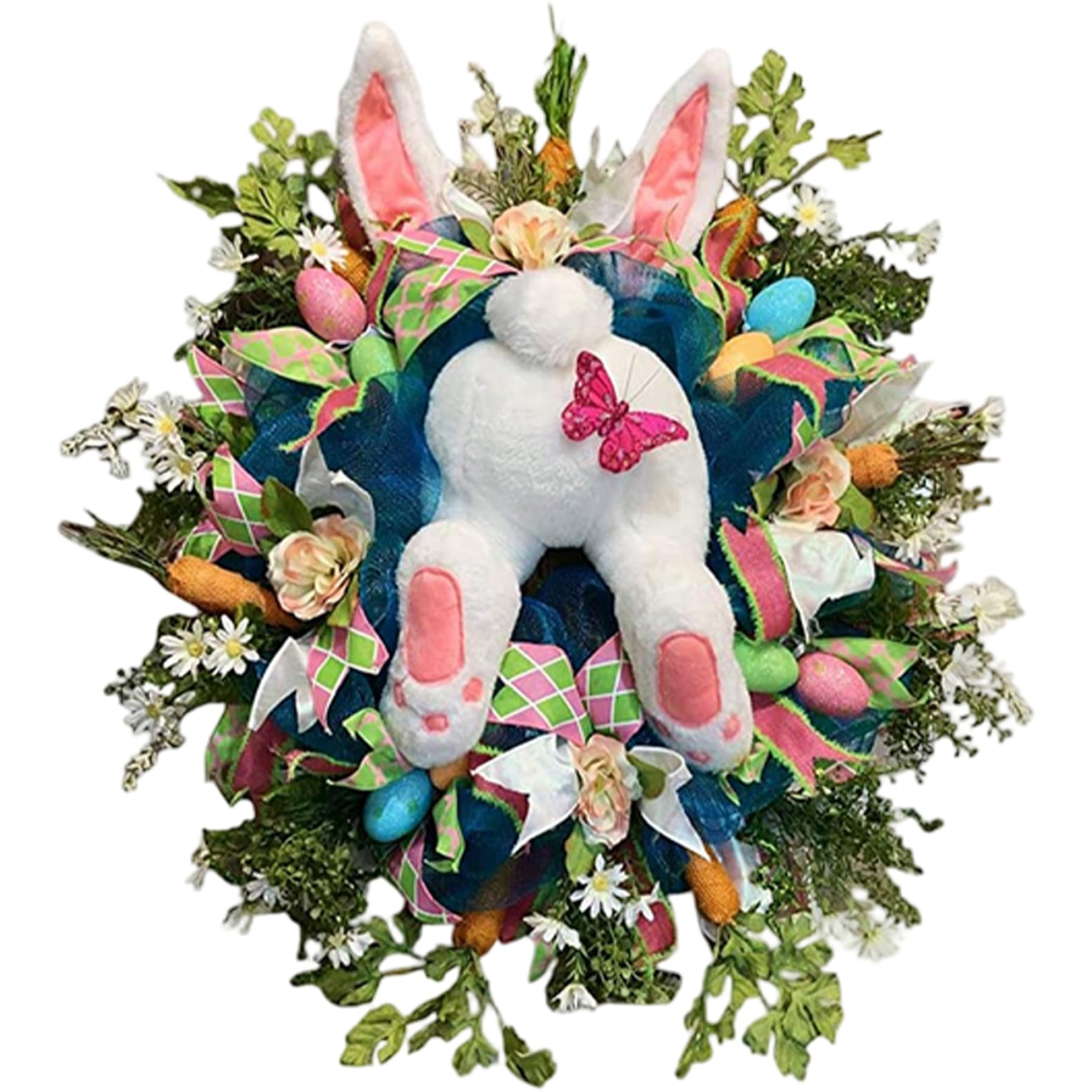 Couronne lapin de Pâques pour porte d'entrée et accueil des invités