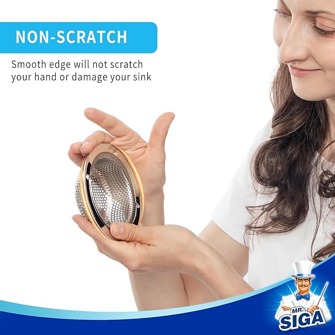 Colador para Fregadero de Acero Inoxidable, 2 Piezas miniatura 5