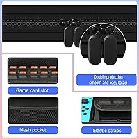 Vista 5 de ALITOR Carrying Case for Nintendo Switch OLED ModelMultifunction Hard Shell Protective Cover Shockproof with Card Slots for Console Accessories for