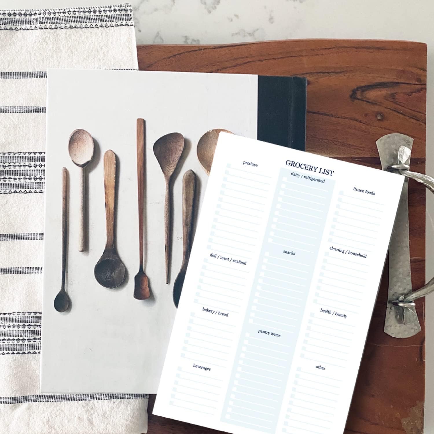 Kahootie Co Grocery List Notepad- Organized List For Quick and Easy Shopping, Always Know What’s For Dinner, 8.5” x 5.5” in size, 50 Pages