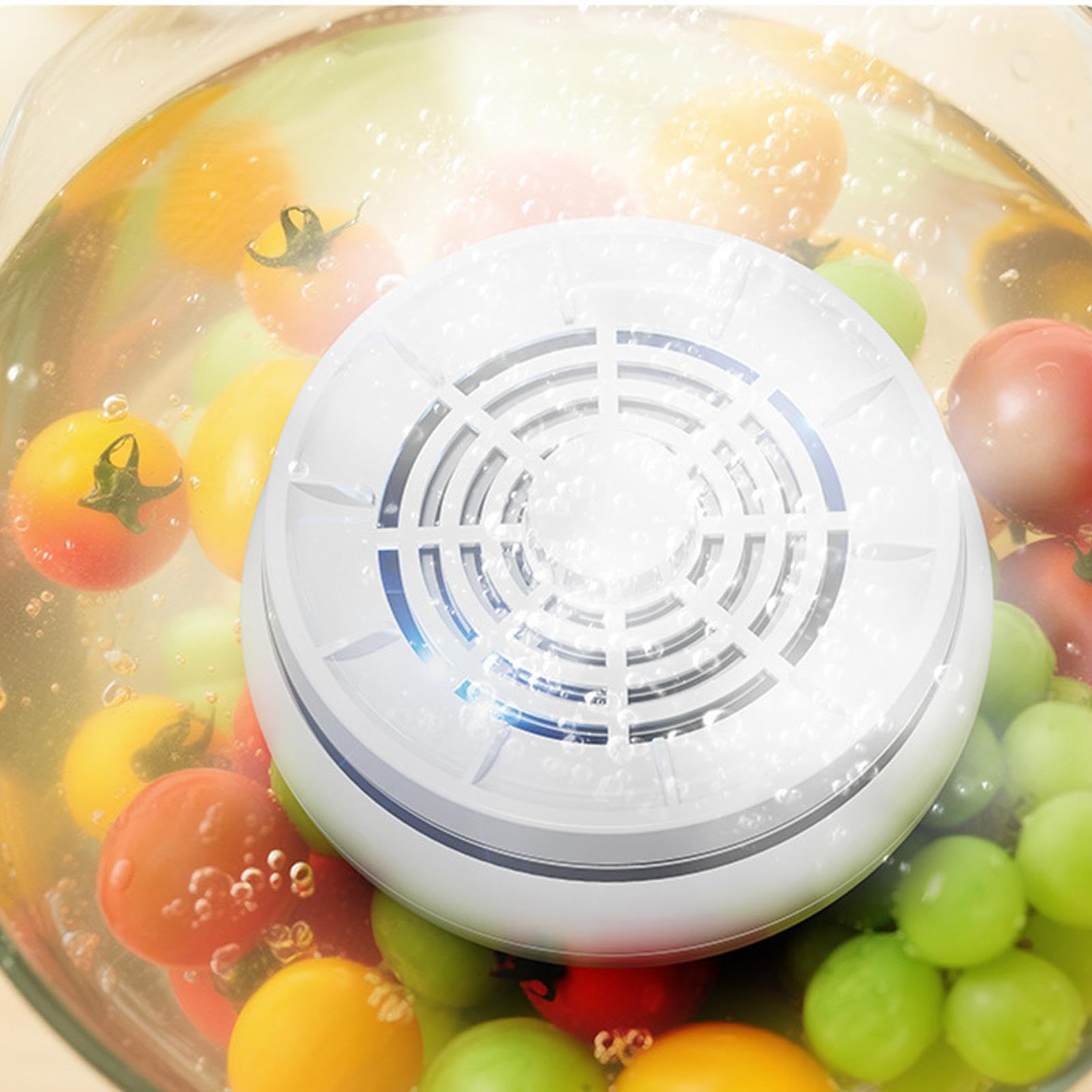 Pulitore per frutta ad ultrasuoni, rondella alimentare impermeabile, purificatore per prodotti alimentato tramite USB con pulizia profonda, dispositivo portatile per la pulizia della cucina,