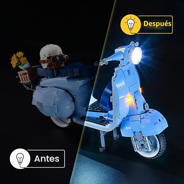Foto 6 de 6 de YEABRICKS Kit de Luces LED para Lego-10298 Creator Vespa 125 Modelo de Bloques de Construcción (Juego de Lego…