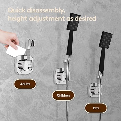 Miniatura 6 de Soporte de cabezal de ducha giratorio de 360 con ventosa  Capacidad de carga de 10kg, instalación sin herramientas en segundos  Soporte de ducha