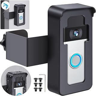 Anti-Theft Video Doorbell Mount Compatible with Ring Video Doorbell 4/3/3 Plus/2/1/(2020 Release), Blink Camera Door Mount No-Drill Mounting Bracket Adapter Holder for Apartment