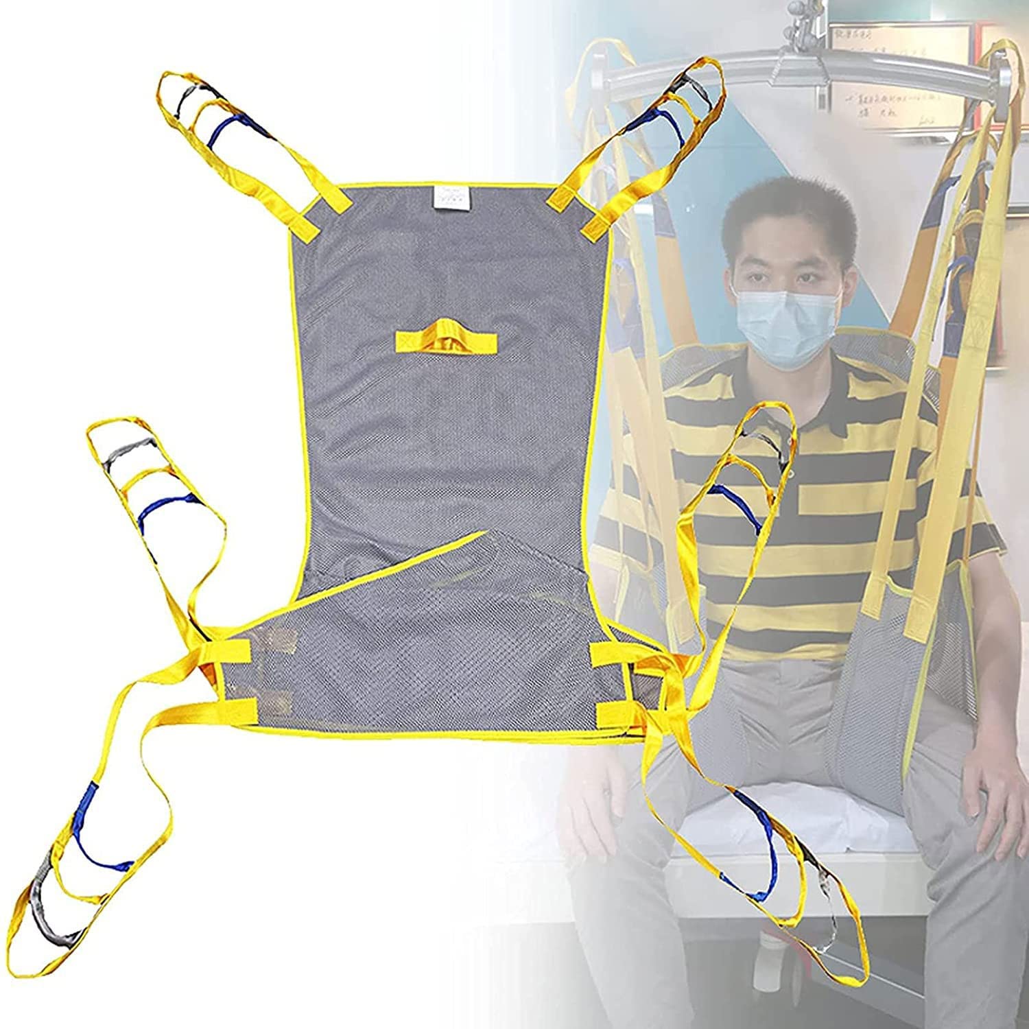 Multiuso Regolabile Imbracatura Standard per Sollevatore Disabili e Anziani Modello, Sollevare Sling sollevatori di pazienti, Medical Handicap Four Point Sling