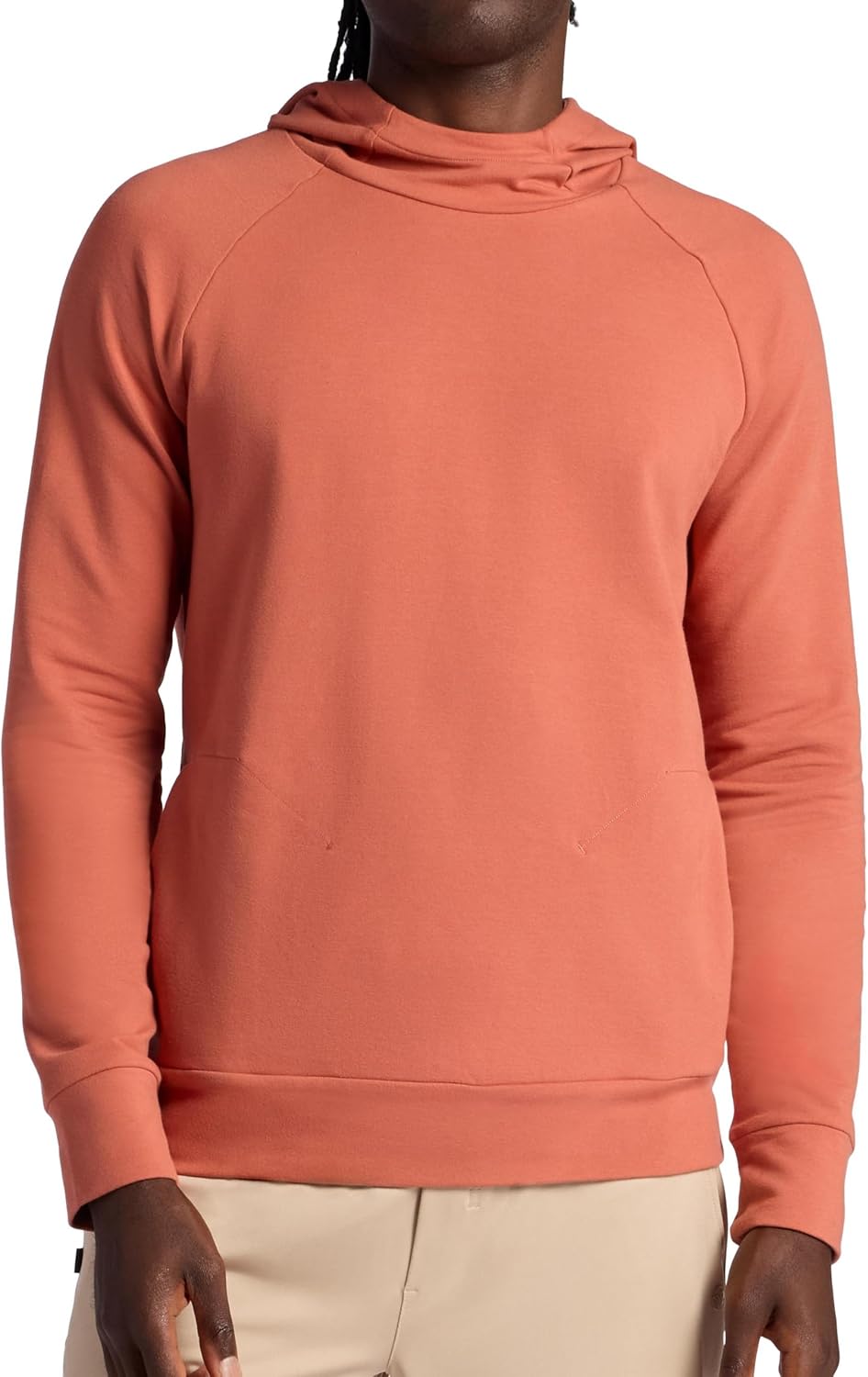 Gaiam Men's Namaste Cowl Neck Hoodie, Standard Fit, Stretch Midweight Terry Material