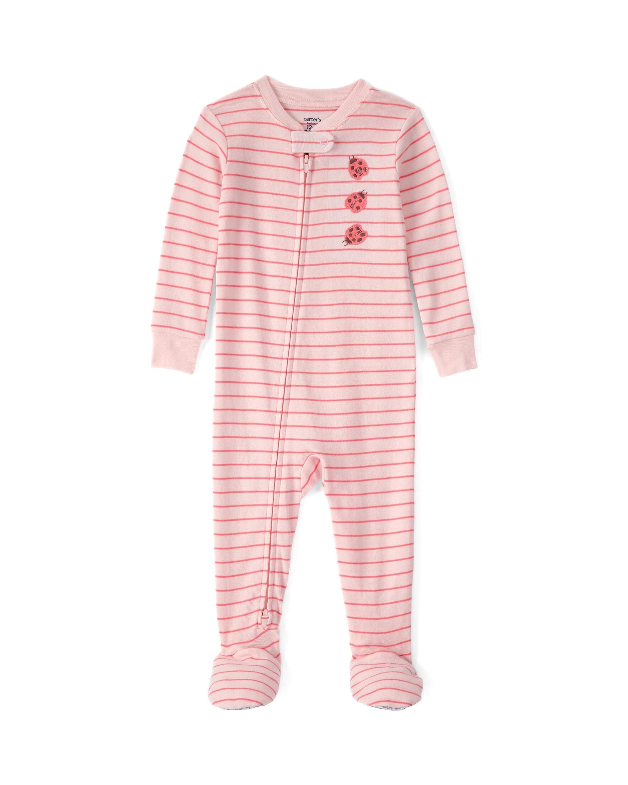 carter's Snug Fit Sleepsuit for Baby Girl | Baby Girl Sleepsuit | Ladybug Striped Design | Breathable Pure Cotton Sleepwear | Safe Snug Fit Nightwear | Gift-Ready Bedtime Pajamas_1U662410-picture-36