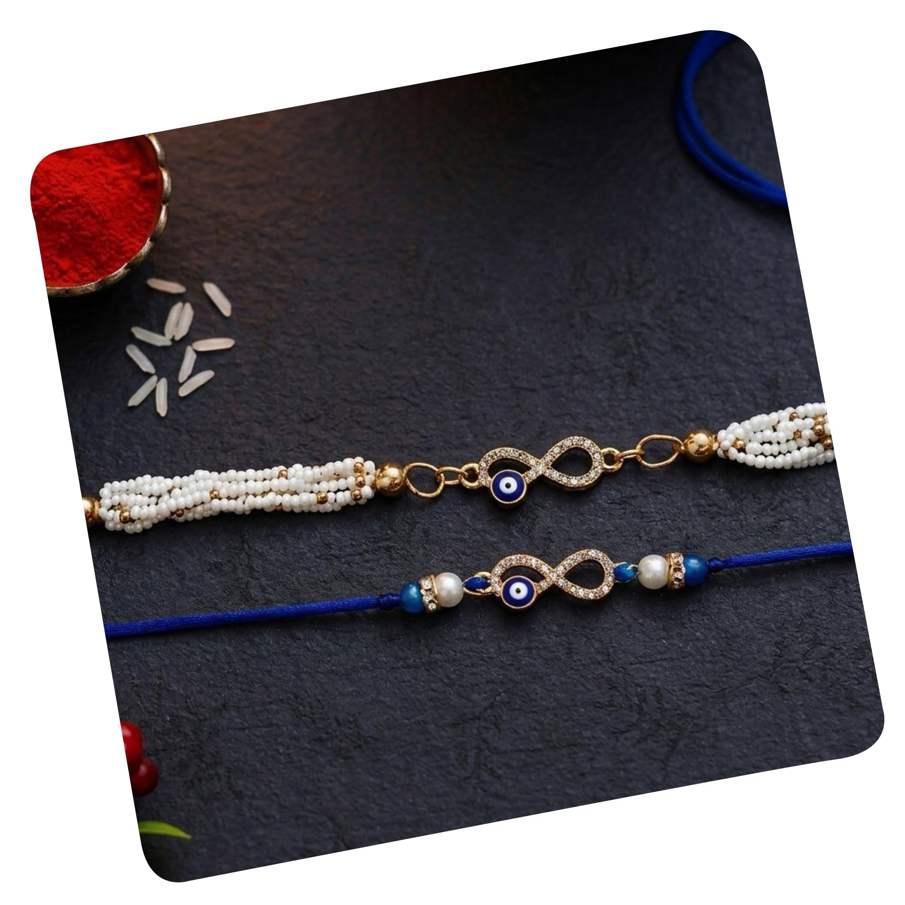 Evil Eye Rakhi with Gift Combo Set for Brother Boy Man, Designer Evil Eye Rakhi Gift Combo Set of 2 for Brother Bhaiya Bhai, Premium Rakhis for Rakshabandhan-image-24
