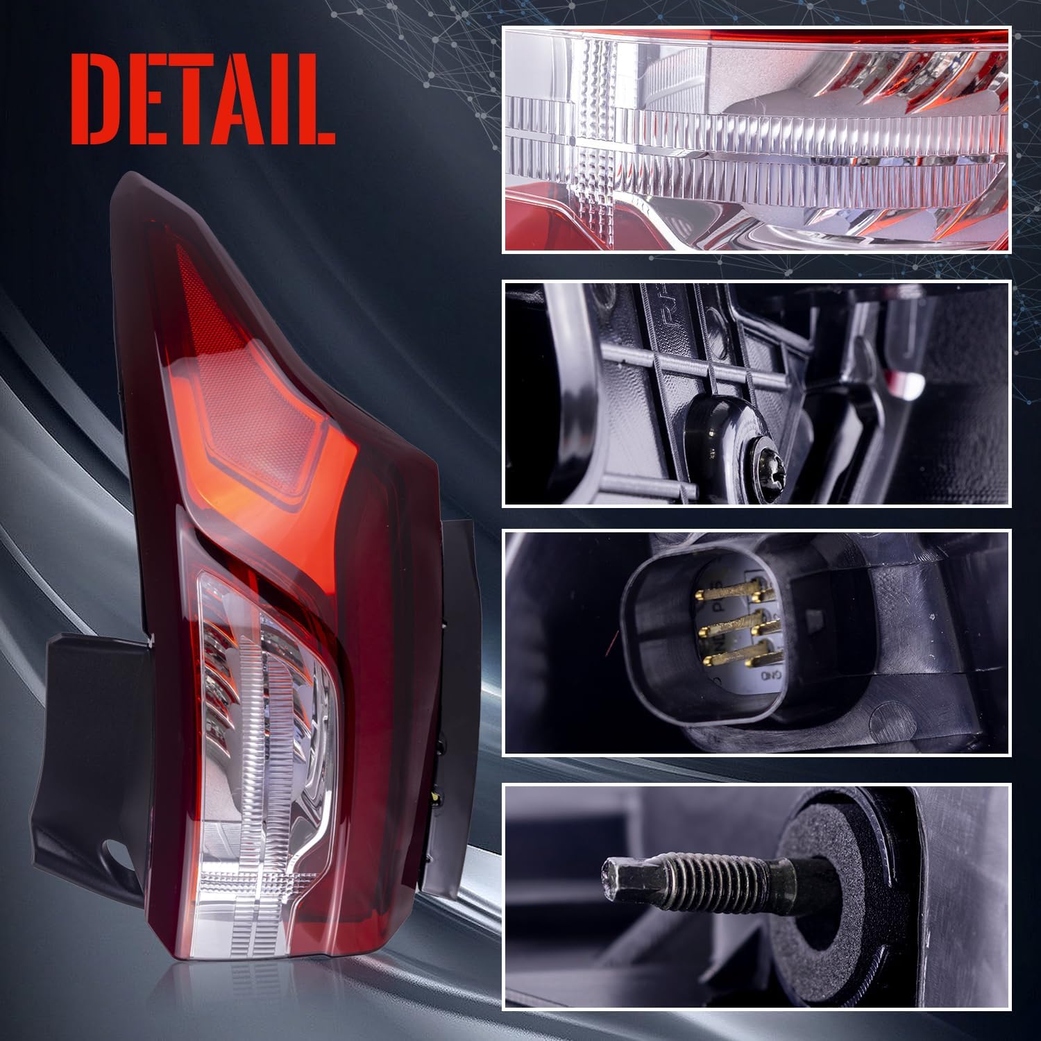 84618032 Right LED Outer Rear Tail Light Assembly Compatible With 2018-2021 Chevy Traverse Brake Lamp With Blubs GM2805130