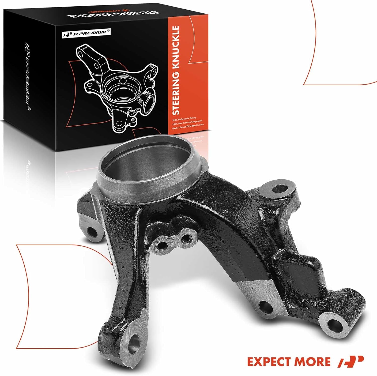 A-Premium Front Left Suspension Steering Knuckle Compatible with Mazda Protege 1999-2003, with 4-Wheel ABS, Driver Side
