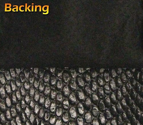 Miniatura 2 de Tela de vinilo con textura en relieve Cobra Snake Fake Leather Vendido por The Yard (negro)