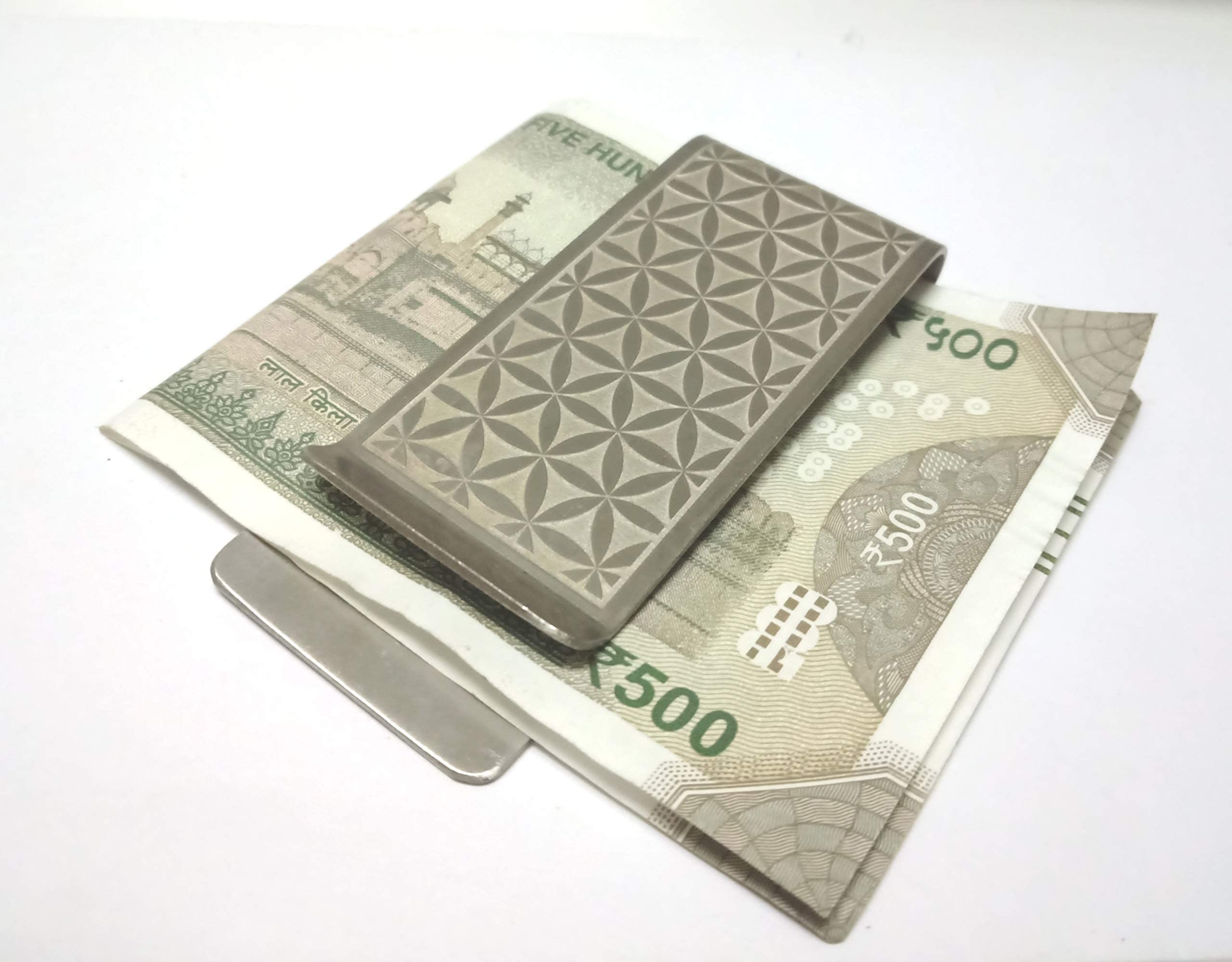 DLCCREATION Money Clips in Stainless Steel Front Pocket Minimalist Slim Credit Card Holder, Cash Clip Size: 3cm x 7.5cm