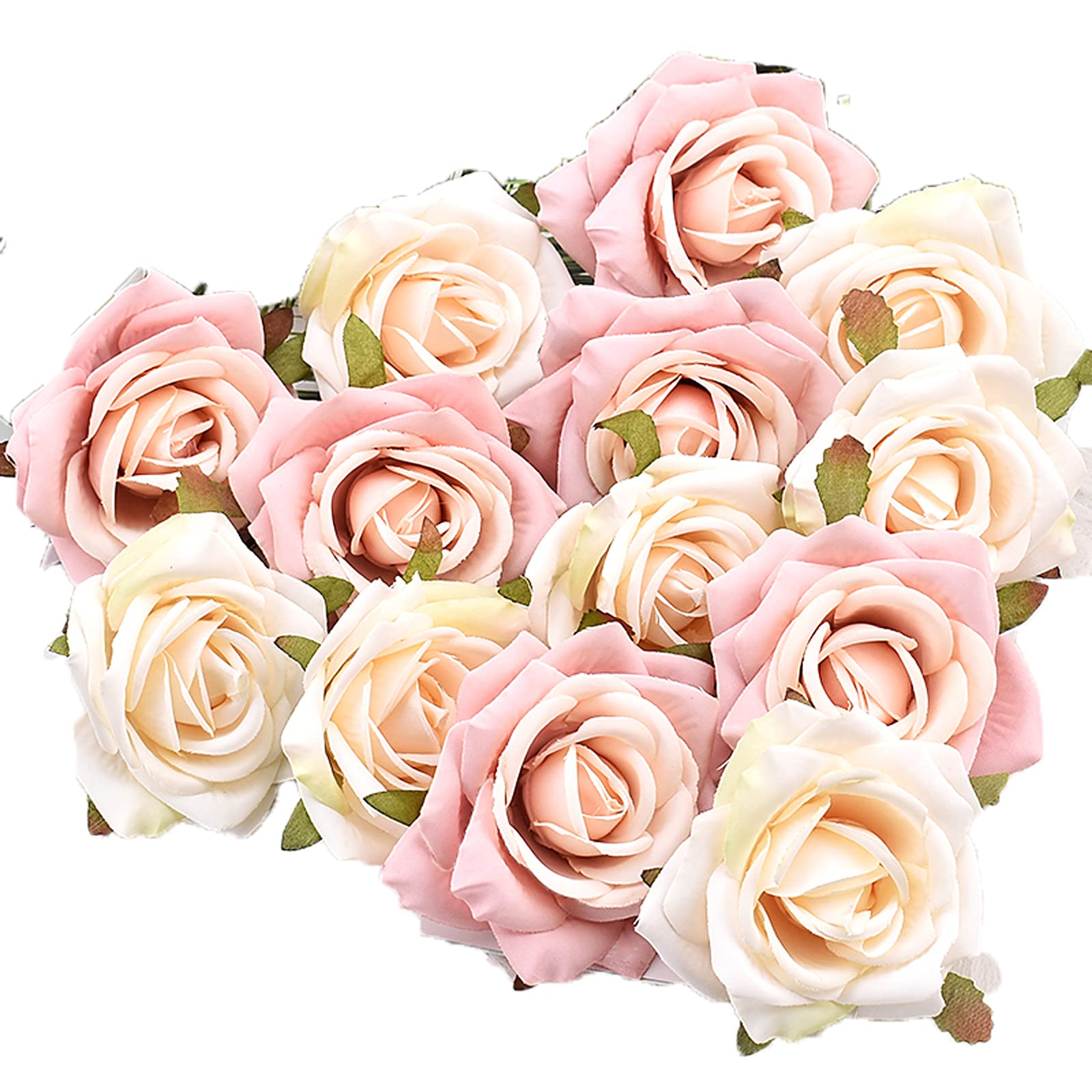 SBJKLYRN Simulated flowers, 30 Pcs Rose Artificial Silk Flower Heads Decorative Scrapbooking...