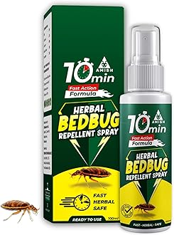 Herbal Bed Bug Spray 100ml (Pack of 1) | Eliminates Bed Bug Colony in 10 Minutes | 100% Organic & Chemical-Free Formula | Powerful Instant Action BedBug Repellent for Home
