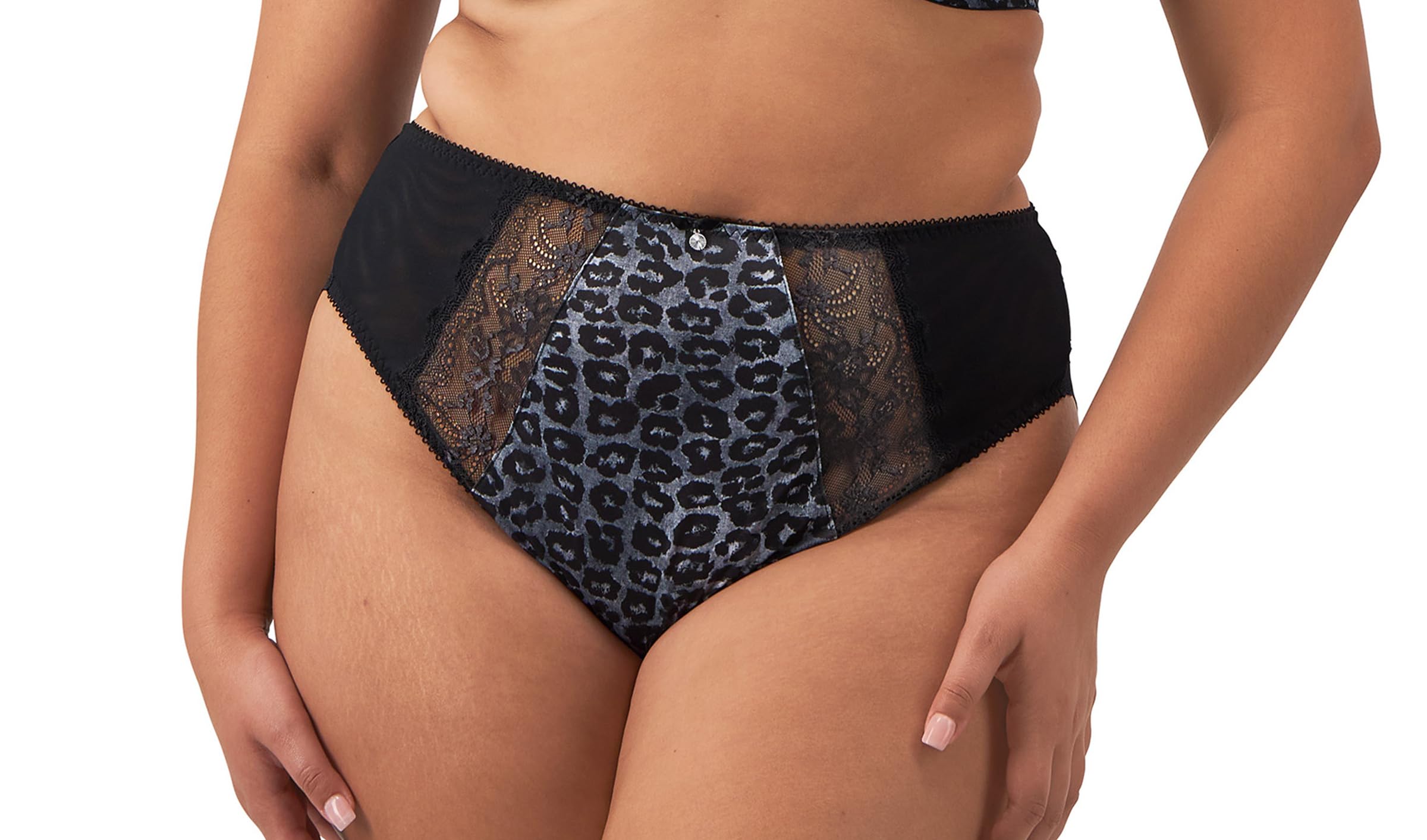 Elomi Women's Snow Leopard 4118 Morgan High Leg Brief