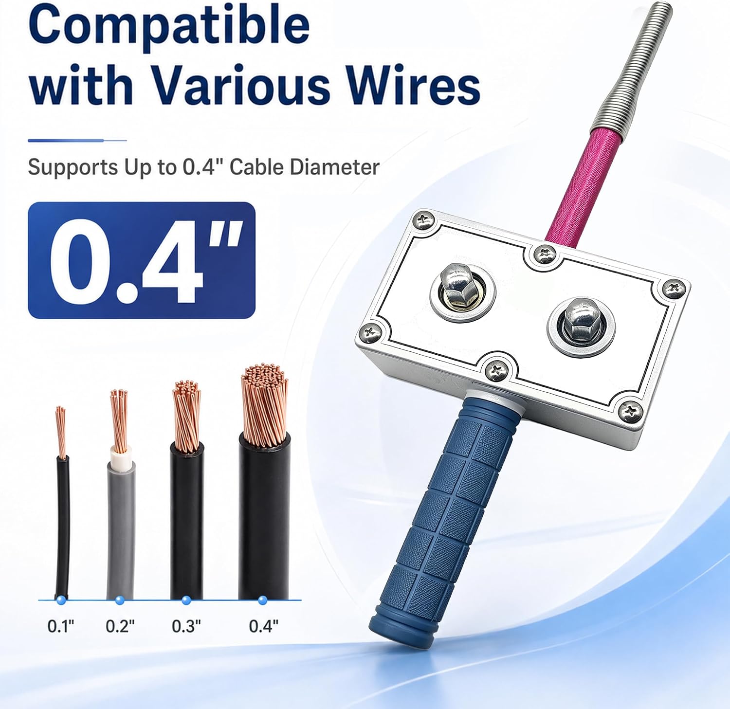 Drill Powered Wire Puller for Electricians Conduit Wall Wiring | electrician wire tool, controlled cable pulling, 3-10mm leads, ceiling conduit, renovation wiring