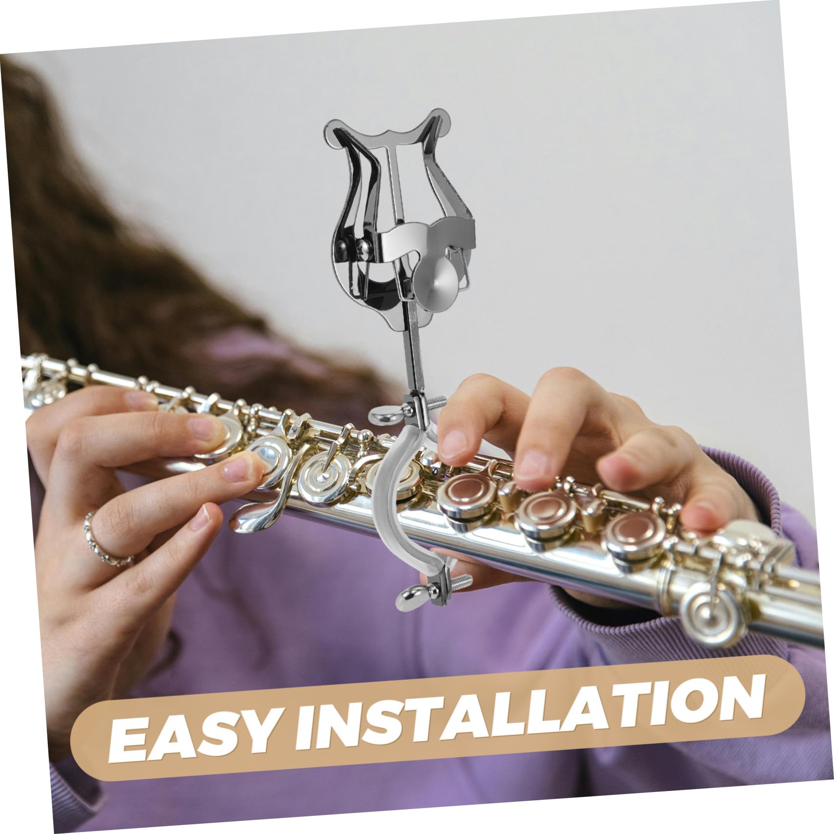 Clip Musical Portátil para Clarinete Lira y Oboe Soporte para Banda de Música Pinza para Partituras de Clarinete Carpeta para Uso Conciertos