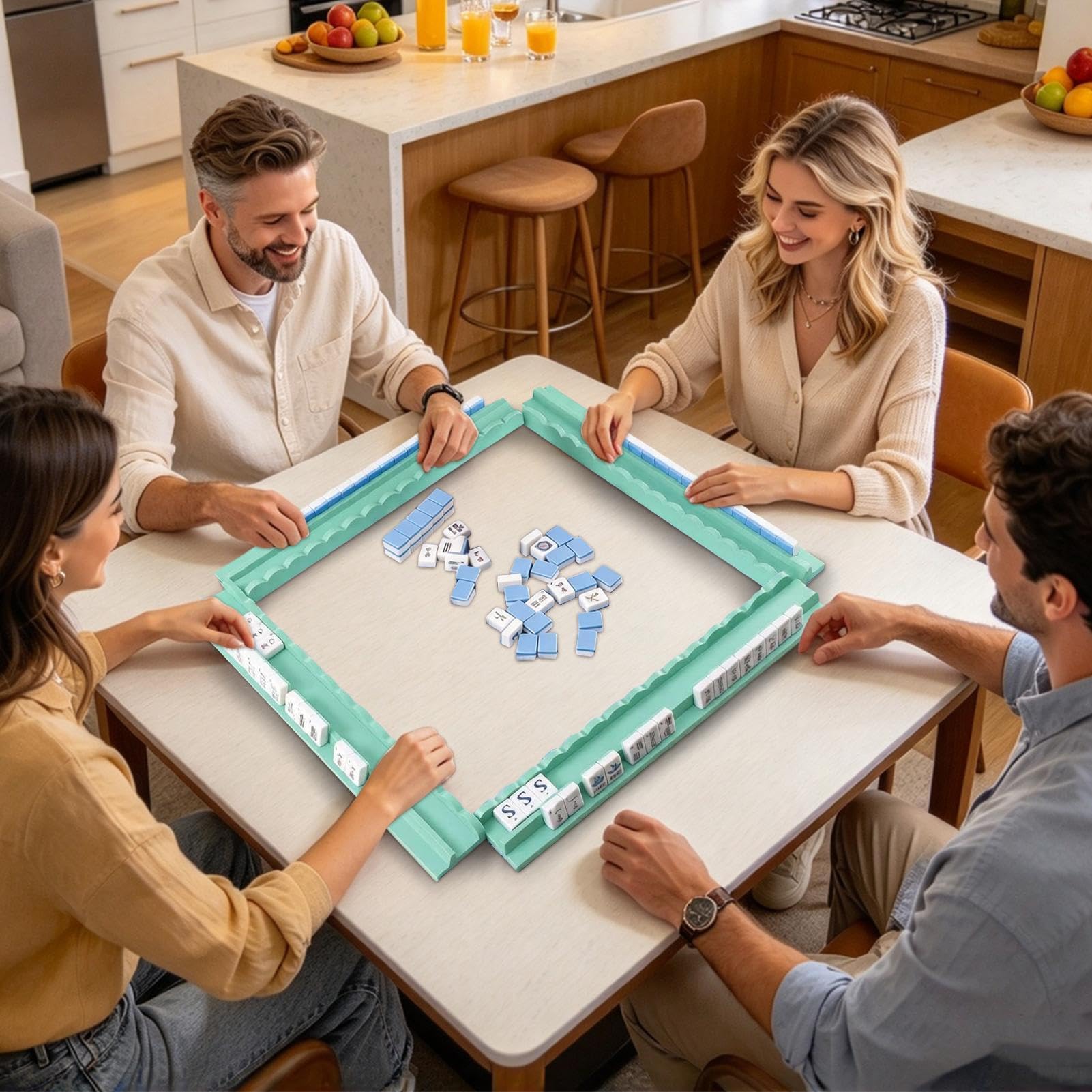 Supporti in Legno per Mahjong Porta Tessere da 50,8 cm con Spintore